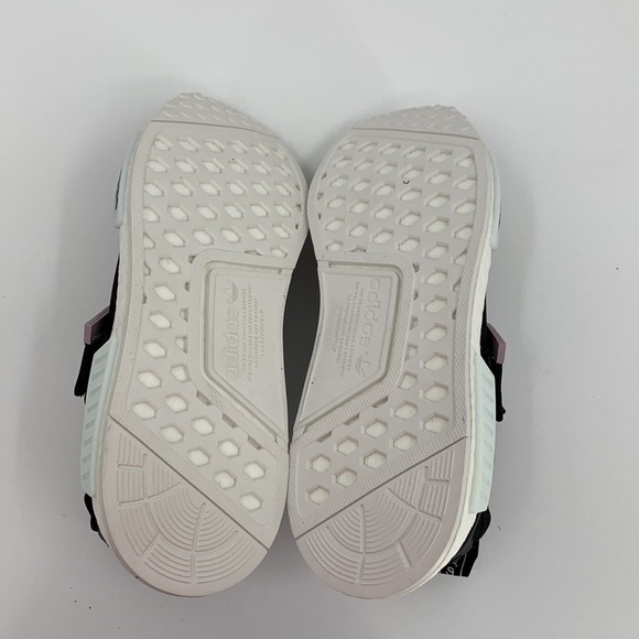 Adidas NMD R1 slip-on sneaker black white chunky strap women 6.5 - Picture 6 of 7
